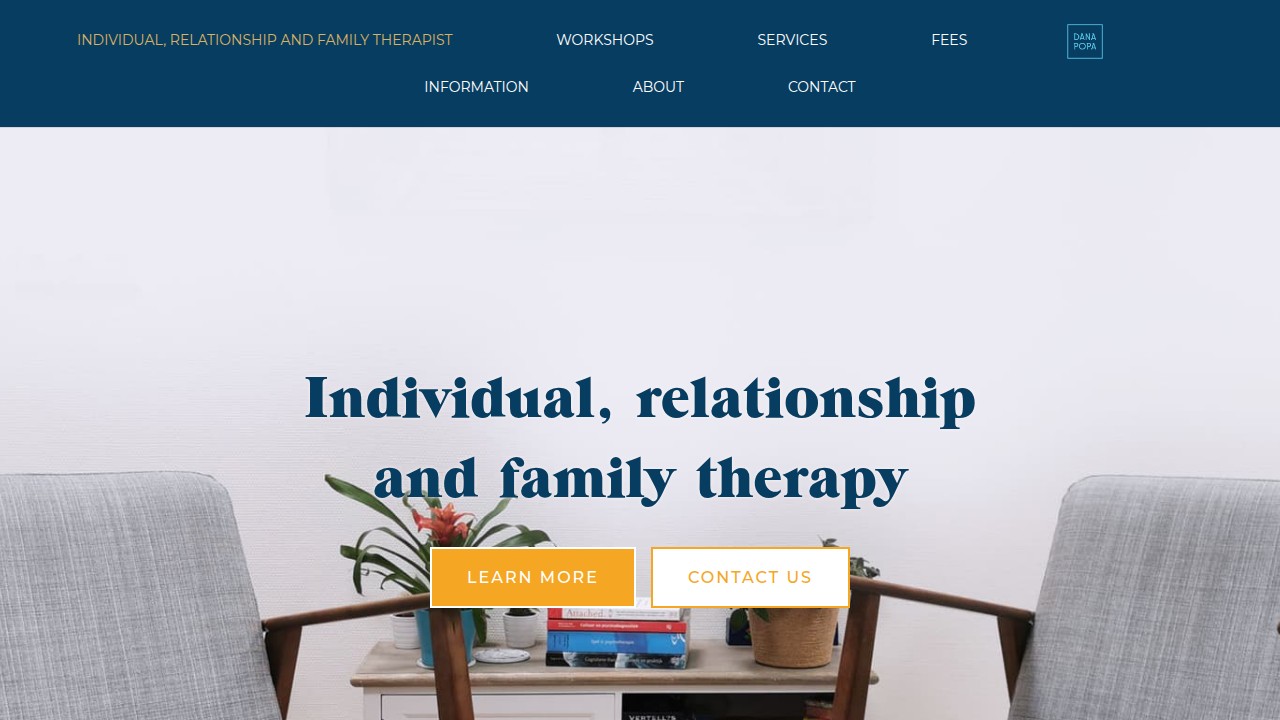 Screenshot of Dana Popa website