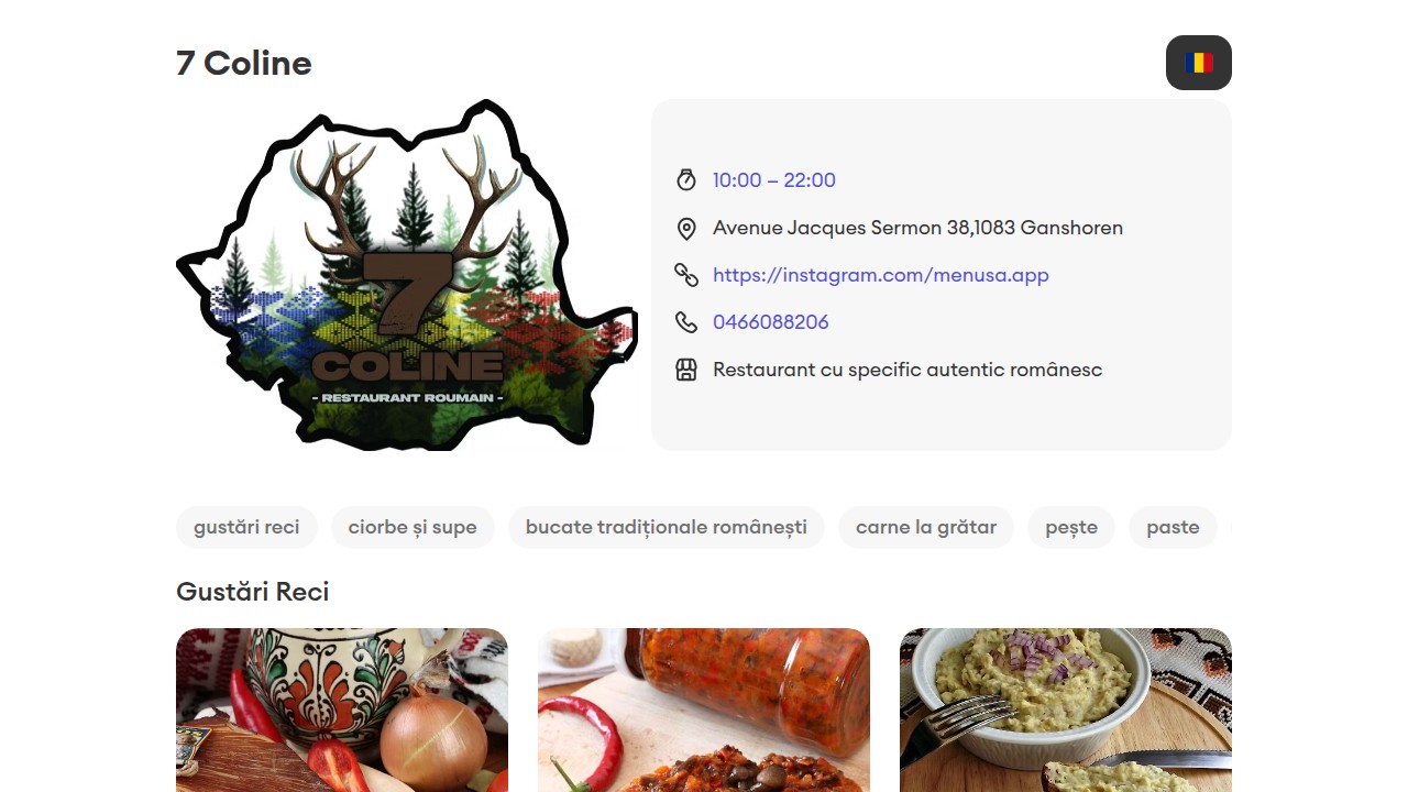 Screenshot of 7 Coline website