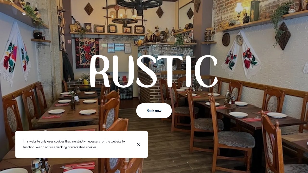 Screenshot of RUSTIC website