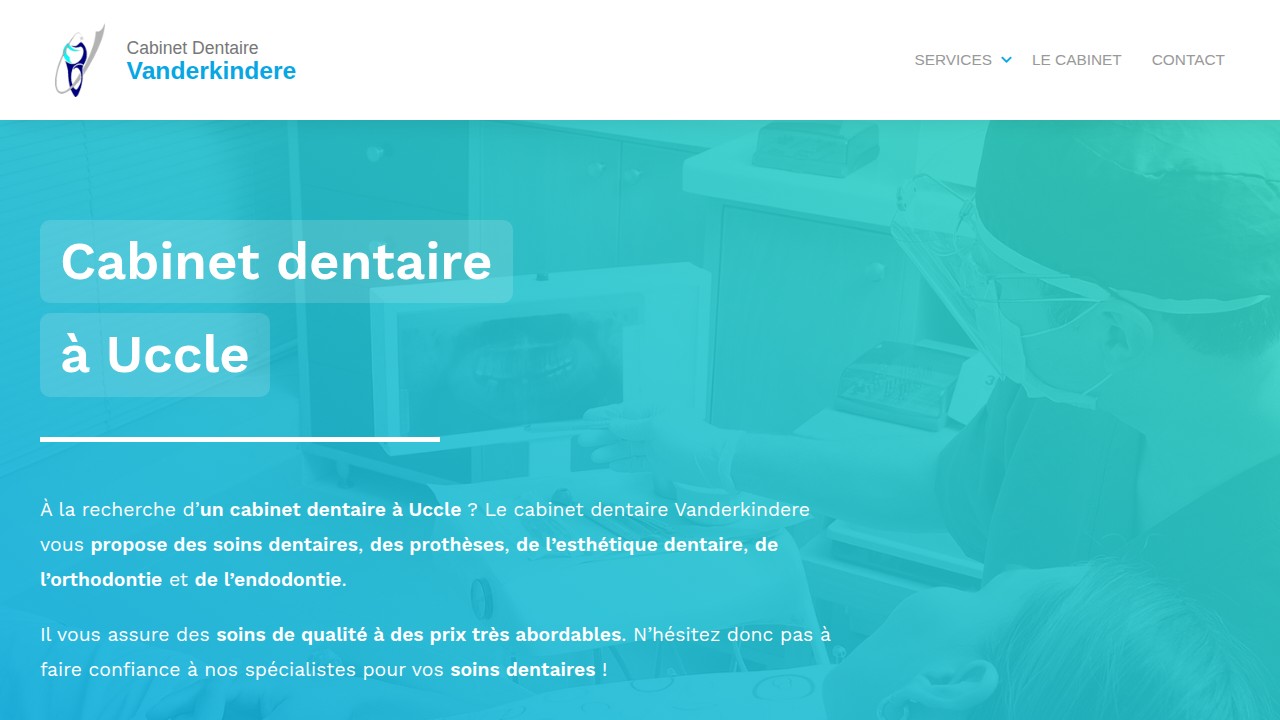 Screenshot of Dr. Maria Cervatiuc - Cabinet dentaire Vanderkindere website